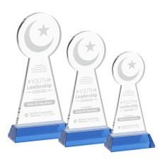 Crescent & Star Award on Hartford Base - Sky Blue - Over $150