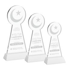 Crescent & Star Award on Hartford Base - White - Over $150