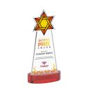 Star of David VividPrint&trade; Award on Alberton Base - Red
