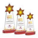 Star of David VividPrint&trade; Award on Alberton Base - Red
