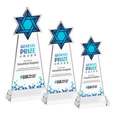 Star of David VividPrint Award on Hartford Base - Clear - Crystal Awards