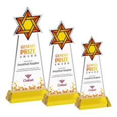 Star of David VividPrint Award on Hartford Base - Gold - Crystal Awards
