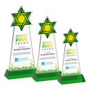 Star of David VividPrint&trade; Award on Hartford Base - Green