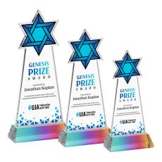 Star of David VividPrint Award on Hartford Base - Prismatic - Crystal Awards