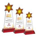 Star of David VividPrint&trade; Award on Hartford Base - Red