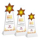 Star of David VividPrint&trade; Award on Hartford Base - White