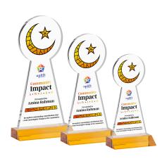 Crescent & Star VividPrint Award - Amber - Crystal Awards