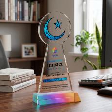 Crescent & Star VividPrint Award - Prismatic - Crystal Awards