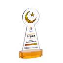 Crescent & Star VividPrint&trade; Award on Alberton Base  - Amber