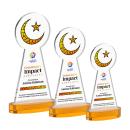 Crescent & Star VividPrint&trade; Award on Alberton Base  - Amber