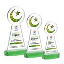 Crescent & Star VividPrint&trade; Award on Alberton Base - Green