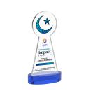 Crescent & Star VividPrint&trade; Award on Alberton Base - Blue