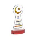 Crescent & Star VividPrint&trade; Award on Alberton Base - Red