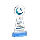 Crescent & Star VividPrint&trade; Award on Alberton Base - Sky Blue