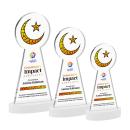 Crescent & Star VividPrint&trade; Award on Alberton Base - White
