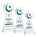 Crescent & Star VividPrint&trade; Award on Hartford Base - Clear