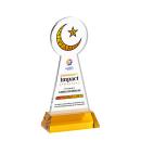 Crescent & Star VividPrint&trade; Award on Hartford Base - Amber