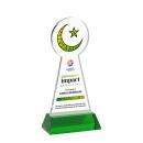 Crescent & Star VividPrint&trade; Award on Hartford Base - Green