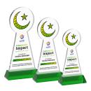 Crescent & Star VividPrint&trade; Award on Hartford Base - Green