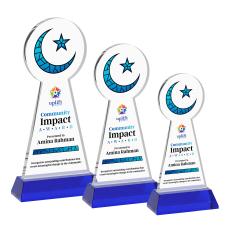 Crescent & Star VividPrint Award on Hartford Base - Blue - Between $80 and $150