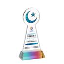 Crescent & Star VividPrint&trade; Award on Hartford Base - Prismatic