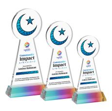 Crescent & Star VividPrint Award on Hartford Base - Prismatic - Between $80 and $150