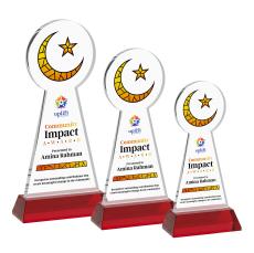 Crescent & Star VividPrint Award on Hartford Base - Red - Between $80 and $150
