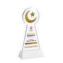 Crescent & Star VividPrint&trade; Award on Hartford Base - White