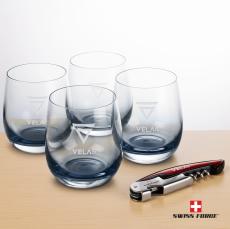 Swiss Force Wine Tool & Soudan Smoke Stemless Wine - Wine Glasses
