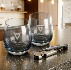 Swiss Force Wine Tool & Soudan Smoke Stemless Wine - Wine Glasses