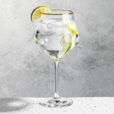 Tucson Gold Rim Gin & Tonic - Deep Etch - Hiball Glasses