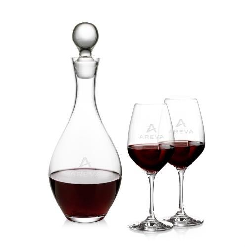 Corporate Gifts - Barware - Decanters - Briarwood Decanter & Santiago Wine Set