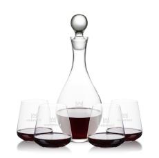 Briarwood Decanter & Breckland Stemless Wine Set - Barware Gift Sets