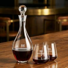 Briarwood Decanter & Breckland Stemless Wine Set - Decanters