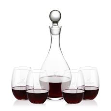 Briarwood Decanter & Carlita Stemless Wine Set - Barware Gift Sets