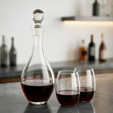 Briarwood Decanter & Carlita Stemless Wine Set - Decanters