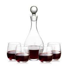 Briarwood Decanter & Crestview Stemless Wine Set - Decanters
