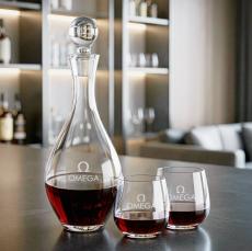 Briarwood Decanter & Garland Stemless Wine Set - Decanters