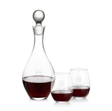 Briarwood Decanter & Stanford Stemless Wine Set - Barware Gift Sets