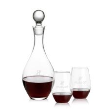 Briarwood Decanter & Vale Stemless Wine Set - Barware Gift Sets