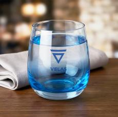 Soudan Stemless Wine Blue - Imprinted - Wine Glasses
