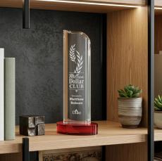 Kilburn Award - Red - Crystal Pillar Awards