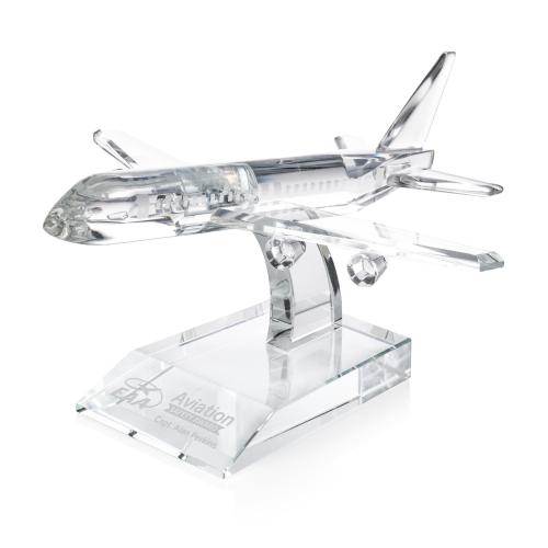 Recognition Awards - Crystal Awards - Airplane Award