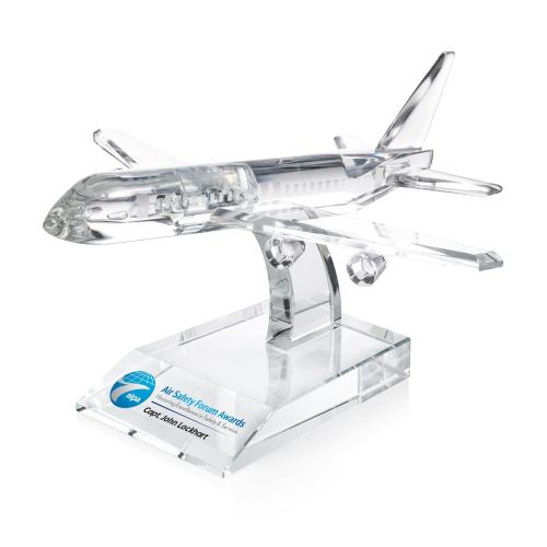 Recognition Awards - Crystal Awards - Airplane VividPrint&trade; Award