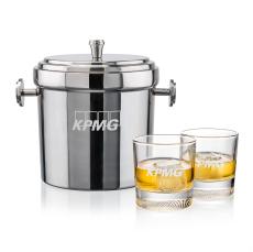 Milano Ice Bucket & Baldwin On-the-Rocks - Barware Gift Sets