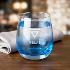 Soudan Stemless Wine Blue - Deep Etch - Wine Glasses