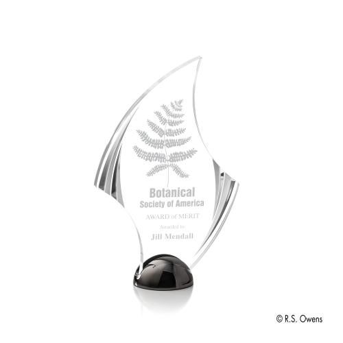 Recognition Awards - Acrylic Awards - Flourish Hemisphere Award - Laser Engraved