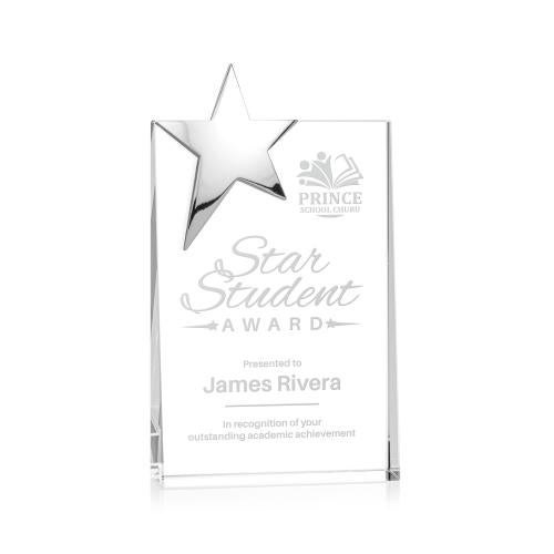 Recognition Awards - Crystal Awards - Denham Star Award - Silver