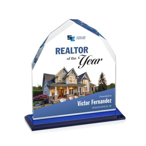 Recognition Awards - Crystal Awards - Montibello VividPrint&trade; Award - Blue