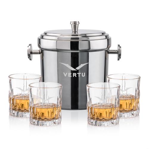 Corporate Gifts - Barware - Barware Gift Sets - Milano Ice Bucket & Newport On-the-Rocks Set